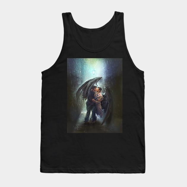 Destiel Kiss in the Rain Tank Top by GioGui